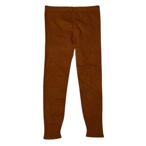 Knit Pull On Cropped Legging Rust Tan Brown